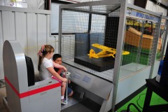 Katie and Nick at the flight simulator...