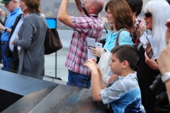 Nicholas concentrating on the photo at the north pool...