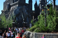 Nick and Katie with Hogwarts in the background...