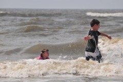 Enjoying the surf...
