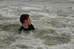 Katie and Nick thoroughly enjoying the surf...