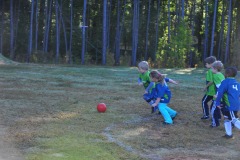 Katie breaks past the defense...