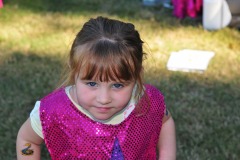 Trust me, she ended up with a mix of blue and purple!
