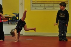 Katie does a cartwheel!