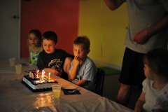 Busted sneaking a taste of icing!  :)