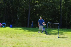 Alex takes the goal kick...