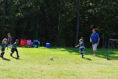 Alex takes the goal kick...