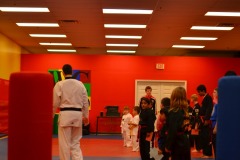 Katie lining up for warm-ups...