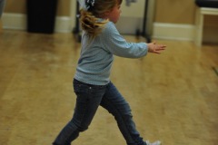 Katie working on her steps...