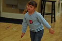 Katie working on her steps...