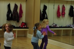 Katie working on her steps...
