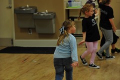 Katie working on her steps...