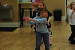 Katie working on her steps...