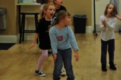 Katie working on her steps...