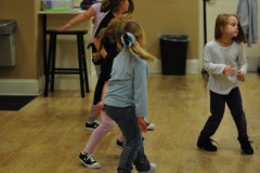 Katie working on her steps...
