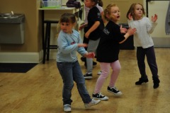 Katie working on her steps...