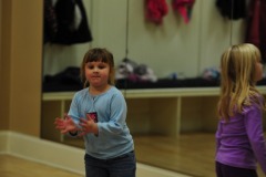 Katie working on her steps...