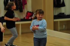 Katie working on her steps...