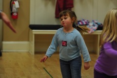 Katie working on her steps...