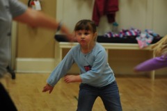 Katie working on her steps...