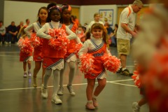 Katie heading off for the halftime break...