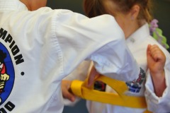 Katie getting her new belt...