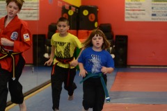 Nicholas about to put Katie a lap down...