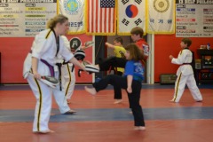 Kicking the target...