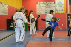Katie does a tornado kick...