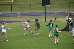 Katie with the ball considering her options...