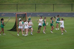 Celebrating the goal and the triumphant walk back to the line