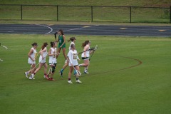 Celebrating the goal and the triumphant walk back to the line