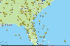First leg RDU->MIA...