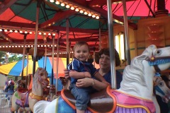 Nicholas and Grammy on the carousel Nicholas and Grammy on the carousel