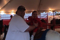 Nicholas and Daddy on the pony ride Nicholas and Daddy on the pony ride