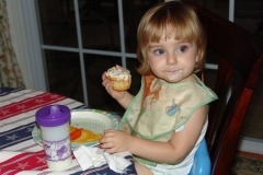 Mairin enjoys a cupcake Mairin enjoys a cupcake