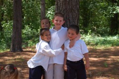 The boys posing for the picture...