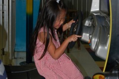 Jenna Rose taking a race car for a spin...