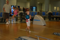 Hint to bowling alleys...invest in the guide racks for young bowlers.  Your lane surfaces will thank you!