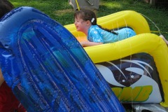 Selena goes for a slide...