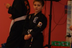 Nicholas practicing his form...