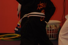 Nicholas practicing his form...