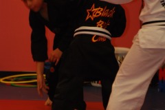 Nicholas practicing his form...