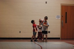 Tyler and Nicholas ready for a dribbling drill...