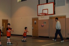 Nicholas takes a shot during warm-ups...