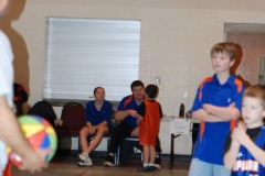 Nicholas getting some coaching from Coach Robert...