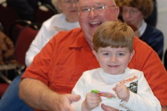 Alex and Gramps enjoying the game...