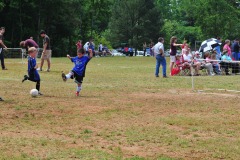 Clearing the ball...