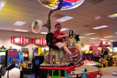Adam way up in the air...