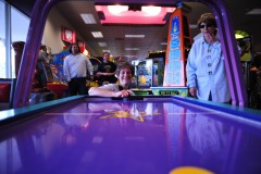 Mommy unleashes a wicked shot...